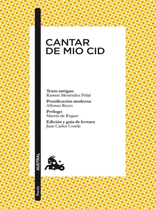 Title details for Cantar de Mio Cid by Anónimo - Available